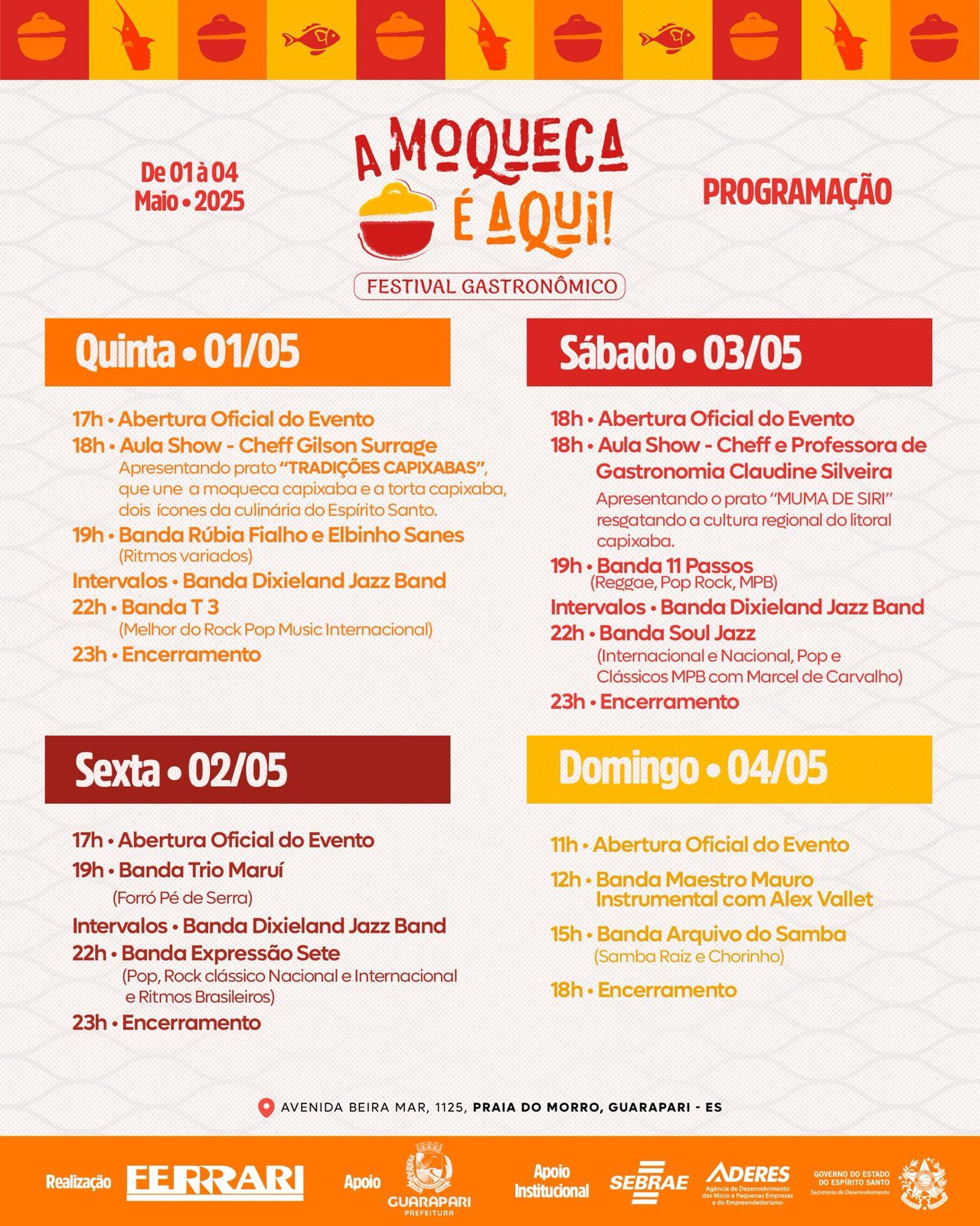 Leia mais sobre o artigo Festival Gastronômico “A Moqueca é Aqui” pela 1ª vez em Guarapari