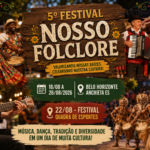 5º Festival Nosso Folclore na comunidade de Belo Horizonte neste sábado (22)