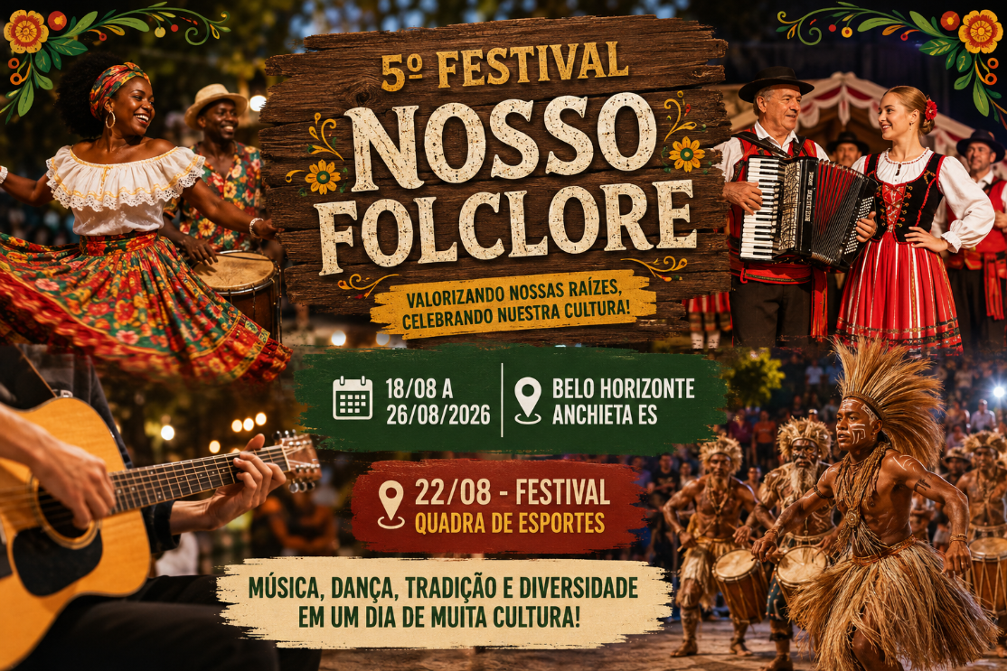 Leia mais sobre o artigo 5º Festival Nosso Folclore na comunidade de Belo Horizonte neste sábado (22)
